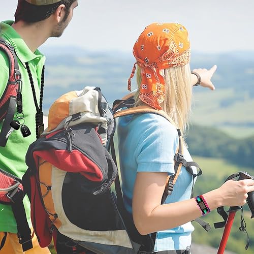 Miniatura 2 de Heavy Duty Paracord Set - Lanyard Necklace, Carabiner Keychain, and Tactical Survival Bracelet for Men and Woman with Bronze USA Flag