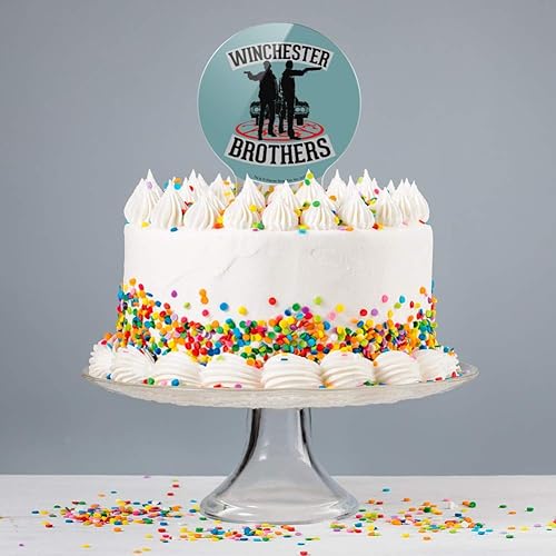 Miniatura 4 de Decoración acrílica para tartas de hermanos sobrenaturales, decoración de fiesta para boda, aniversario, cumpleaños, graduación