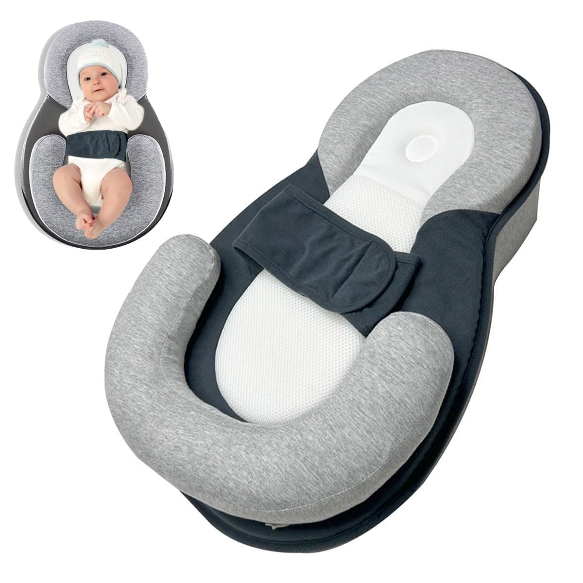 Baby Feeding Support Pillow,Reflux Breastfeeding Nursing Pillow to Reduce Spit-Up,Anti Reflux Newborn Removable Feeding Pillows,Dream Rest Bed for