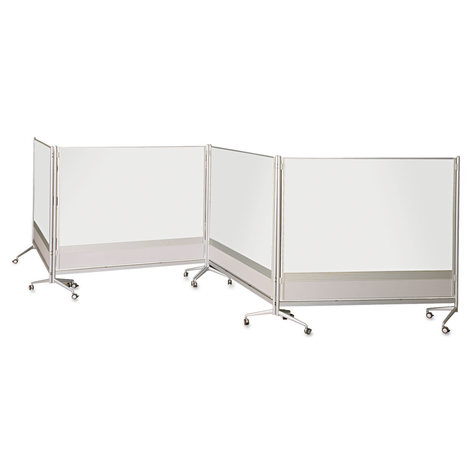 Dura-Rite DOC Mobile Room Partition and Display Panel Whiteboard - 6'H x 6'W
