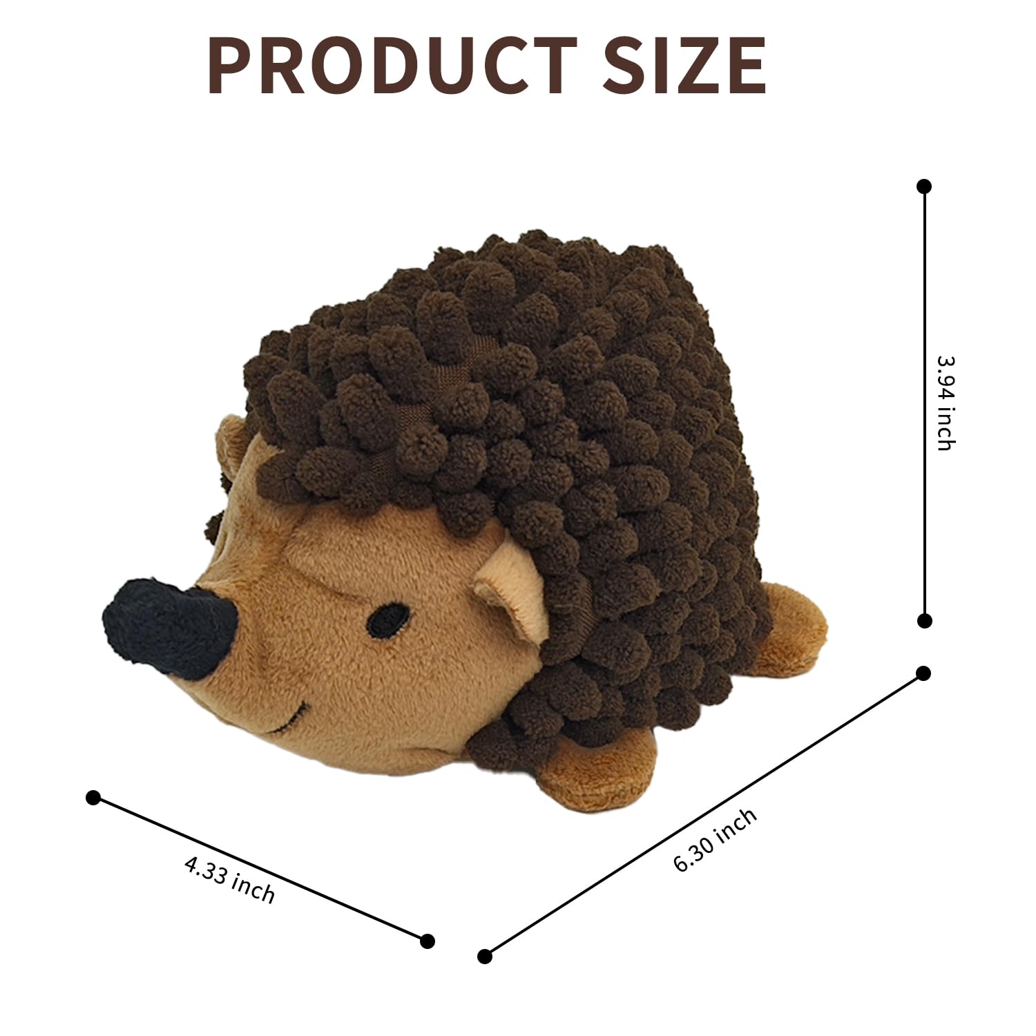 Plüsch-Igel-Hundespielzeug, 3 Stück, quietschender Igel für kleine und mittelgroße Hunde – halten Sie Ihren Welpen mit mehrfarbigen Farben, geeignet für drinnen und draußen