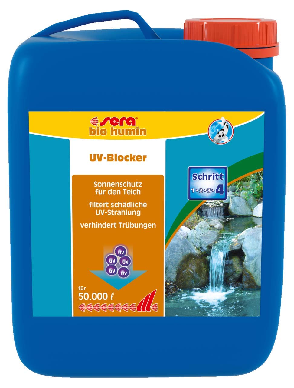 sera Pond Bio Humin 2,5 litros – La protección Solar para el Estanque bloquea los Rayos UV, Evita la turbiedad, Agua cristalina de Color ámbar Gracias a Las sustancias humanas Naturales.