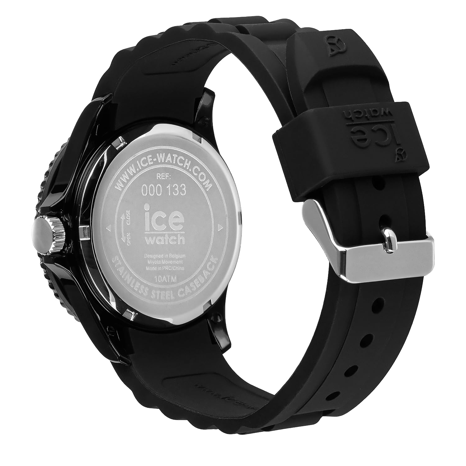 Ice-Watch - ICE forever Black - Schwarze Damenuhr mit Silikonarmband