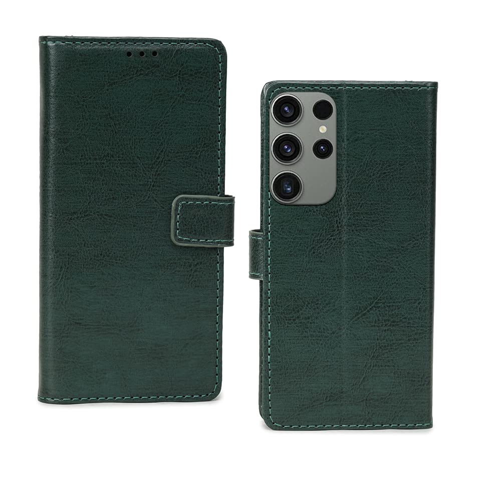 Chaapio Samsung Galaxy S22 Ultra 5G Flip Case | Leather Finish Flip Cover | with Card Pockets | Flip Cover for Samsung Galaxy S22 Ultra 5G - Vintage Green (B09YRG4L6R) Amazon Price History, Amazon Price Tracker