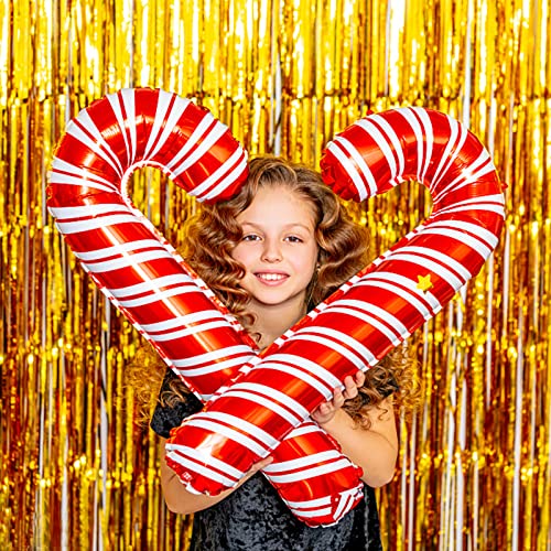 image for K.E.J. 5 Pack Foil Curtain Backdrop Gold Metallic Tinsel Foil Fringe C