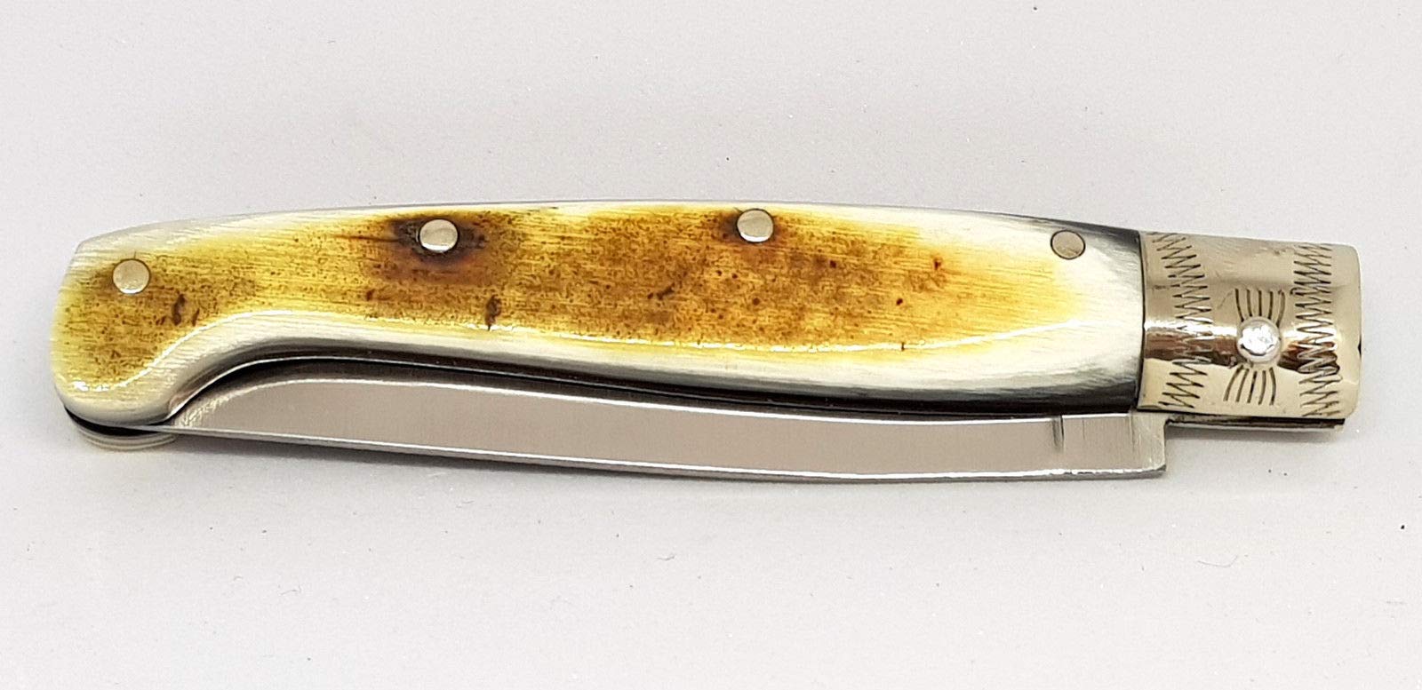artigiano Ghiani Coltello SARDO PATTADA Artigianale Manico in Corno Collezione Tascabile da Caccia 53186