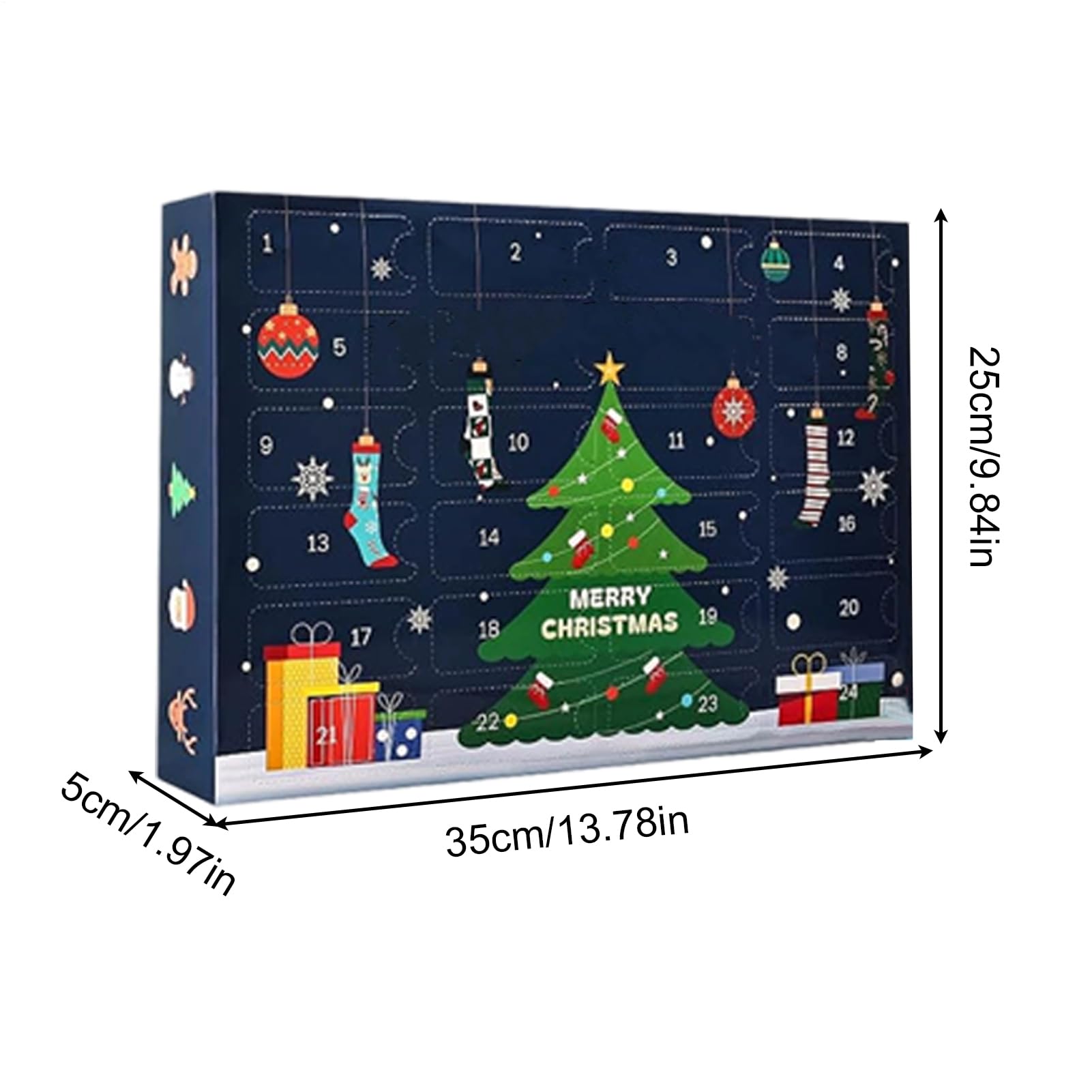 24 Días Calcetines de Adviento Navideños Calcetines Unisex, Regalos para | Calendario de Adviento de Navidad 24 Días Mujeres, Hombres, Hogar, , Calcetine