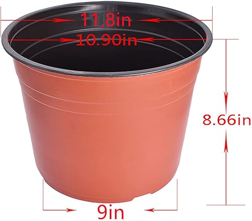 Miniatura 9 de 100 macetas de plástico suave de 9.45 pulgadas, contenedor de plantas de semillero y macetas de inicio de semillas, contenedor de plantas de flores