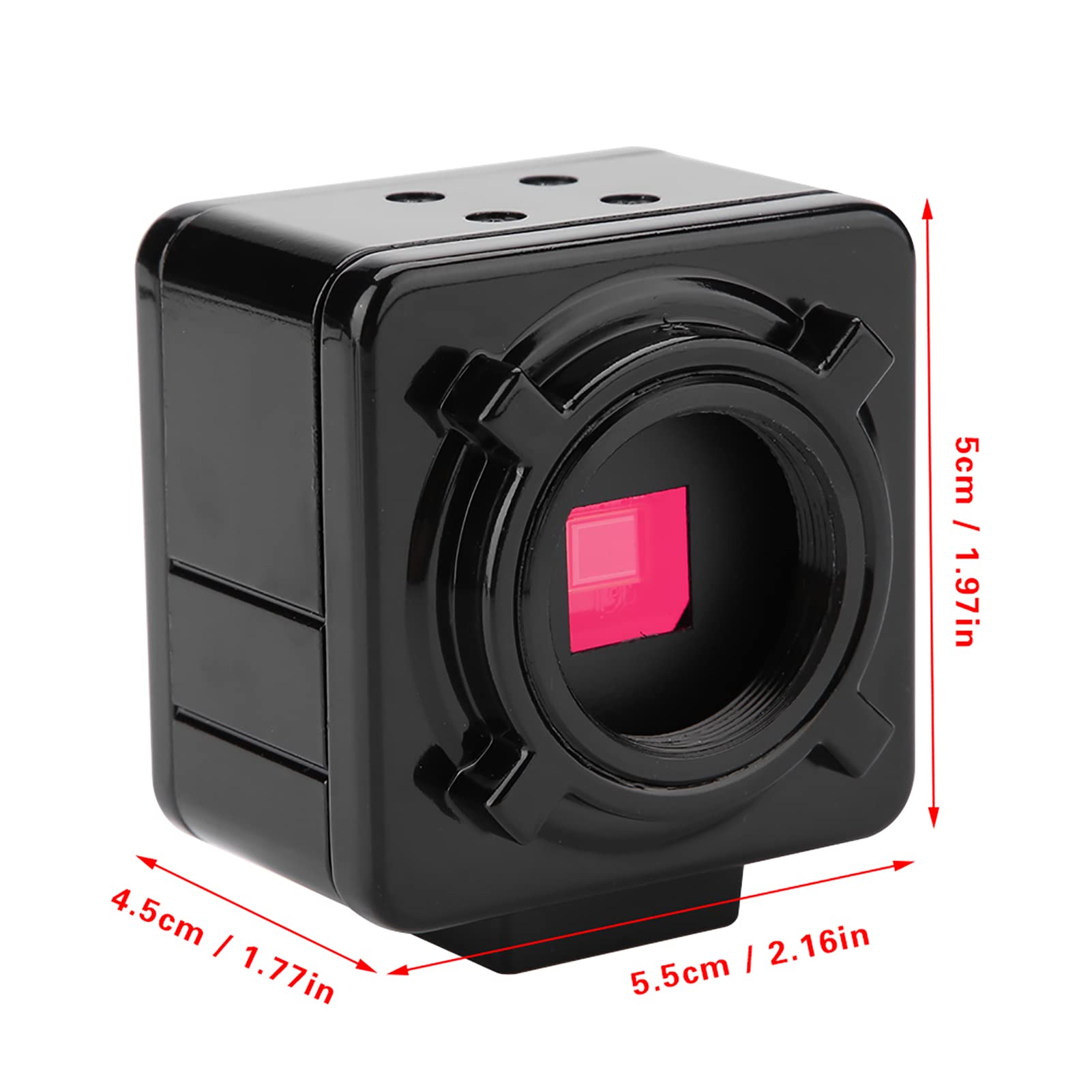 Adaptador CCD 0.5X Cámara de Microscopio USB INDUSTRICA Velocidad de Alta Velocidad 5MP Cámara Ojos para Grabaciones Fotos y Video bajo un Microscopio, Admite una Imagen Estática y Dinámica