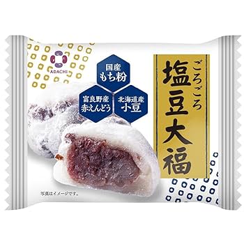 Amazon.co.jp: アダチ製菓 塩豆大福 1個 : 食品・飲料・お酒