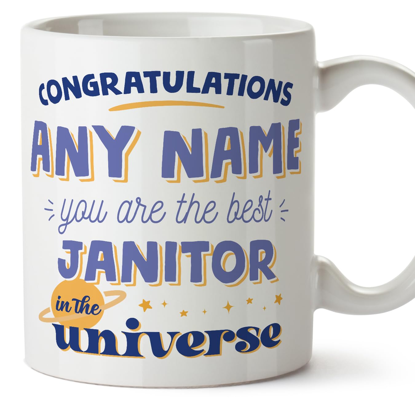 MUGFFINS Janitor Mug - in English - Best in the Universe - Funny Gift for Colleagues - Ceramic 11oz Mug