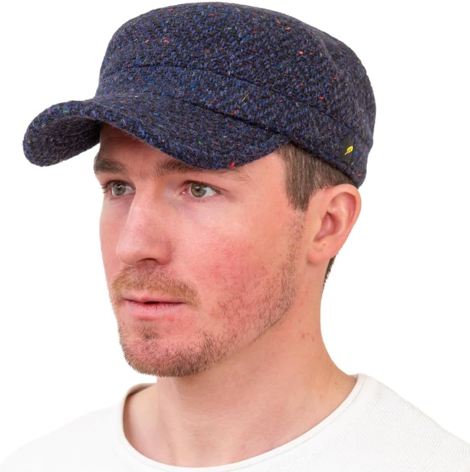 Hatman of Ireland Cadet Cap for Men - 100% Kerry Irish Tweed