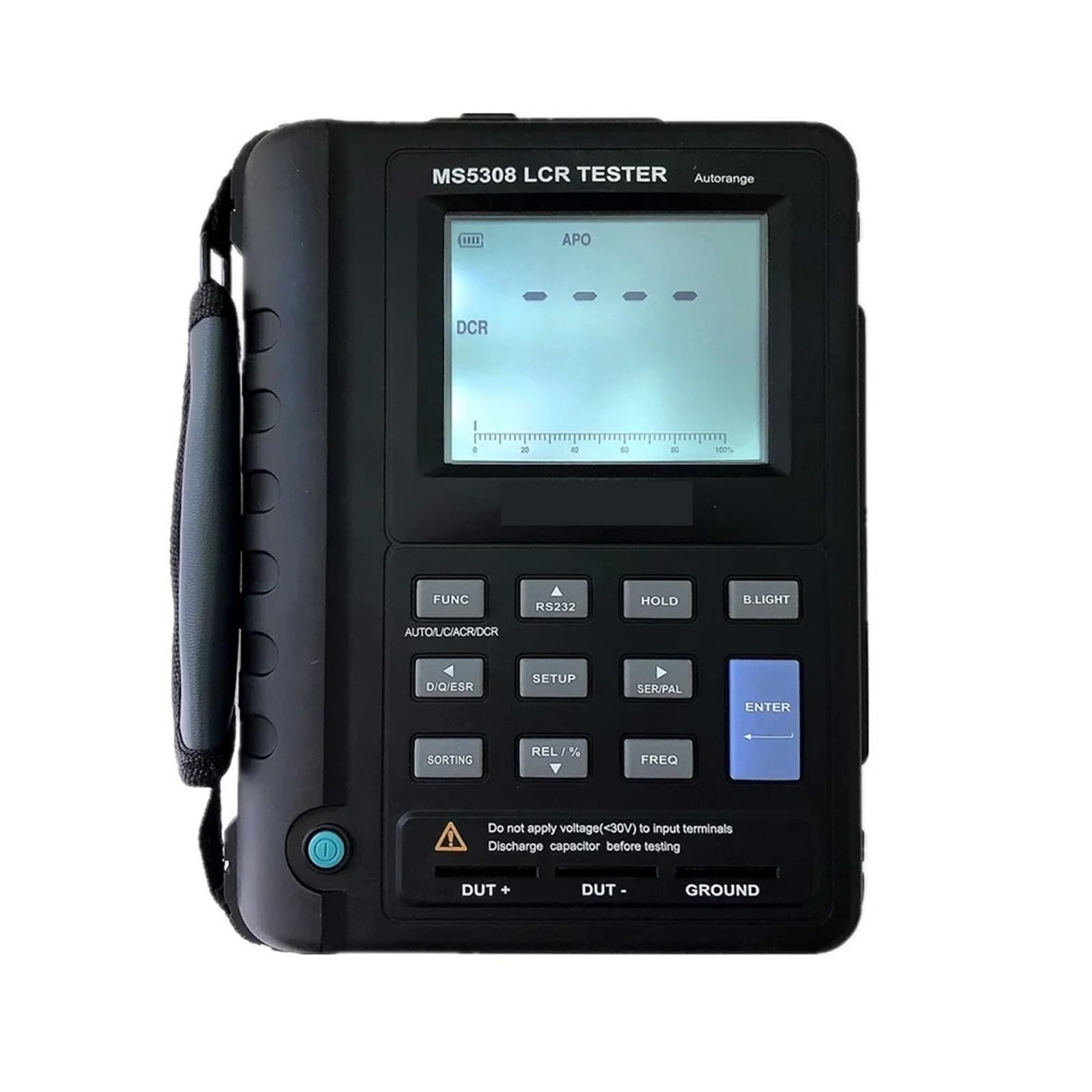 LCR Messgerät, Handheld Auto Range Digital LCR Bridge Test Induktivität Kapazität Widerstand Meter 100 KHz RS232 Dual LCD Display