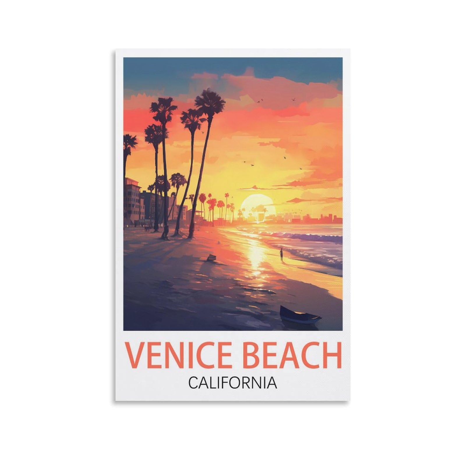 EZMLFA 5D Diamond Art Kits for Beginner,Venice Beach California,Beginners,DIY Full Round Drill Diamond Dot Gem Art Kits for Adults,Crafts for Decor 50x60cm