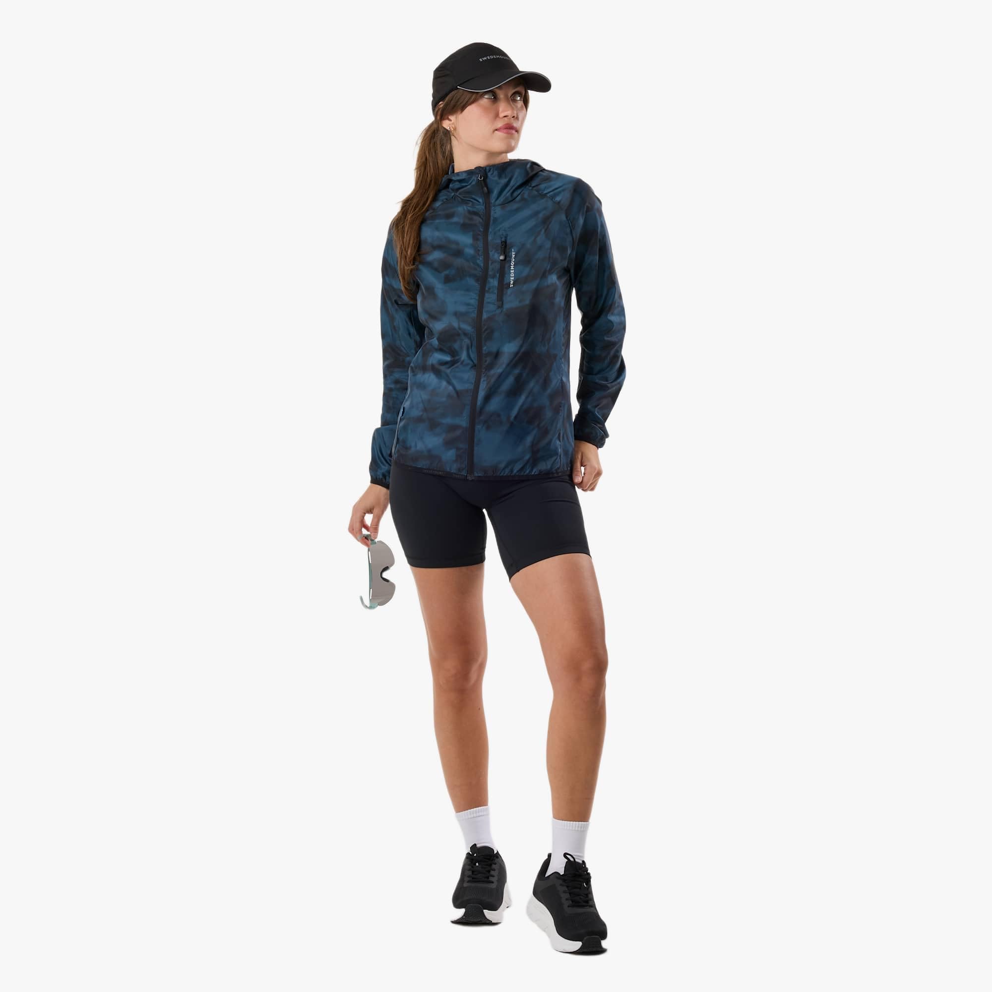 Swedemount Chaqueta cortavientos plegable para mujer, ligera, impermeable y resistente al viento para entrenamiento al aire libre