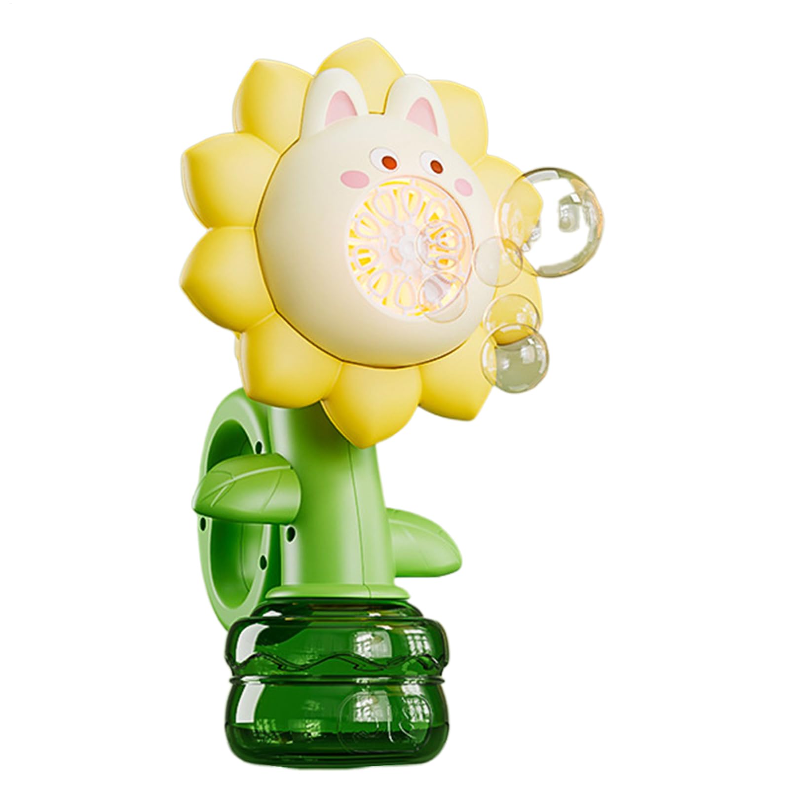 Pistola De Burbujas De Girasol LED Automática | Máquina De Pompas De Jabón Recargable Con 20.000 Burbujas/minuto, Juguete Para Niños