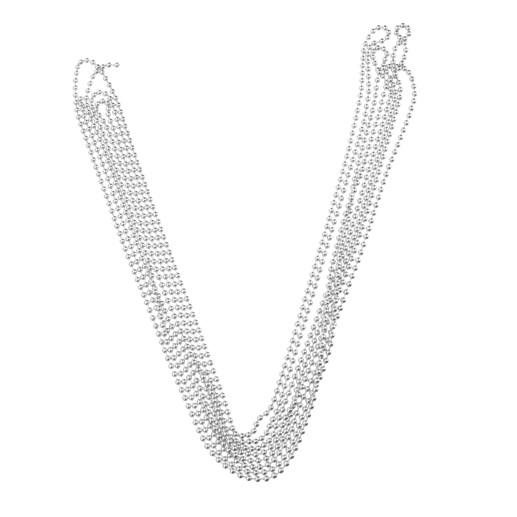 Gadpiparty Stainless Steel Ball Chain 3M with 10 Connectors for Jewelry Making Dog Tags Keychains Sturdy Bead Chain for DIY Crafts