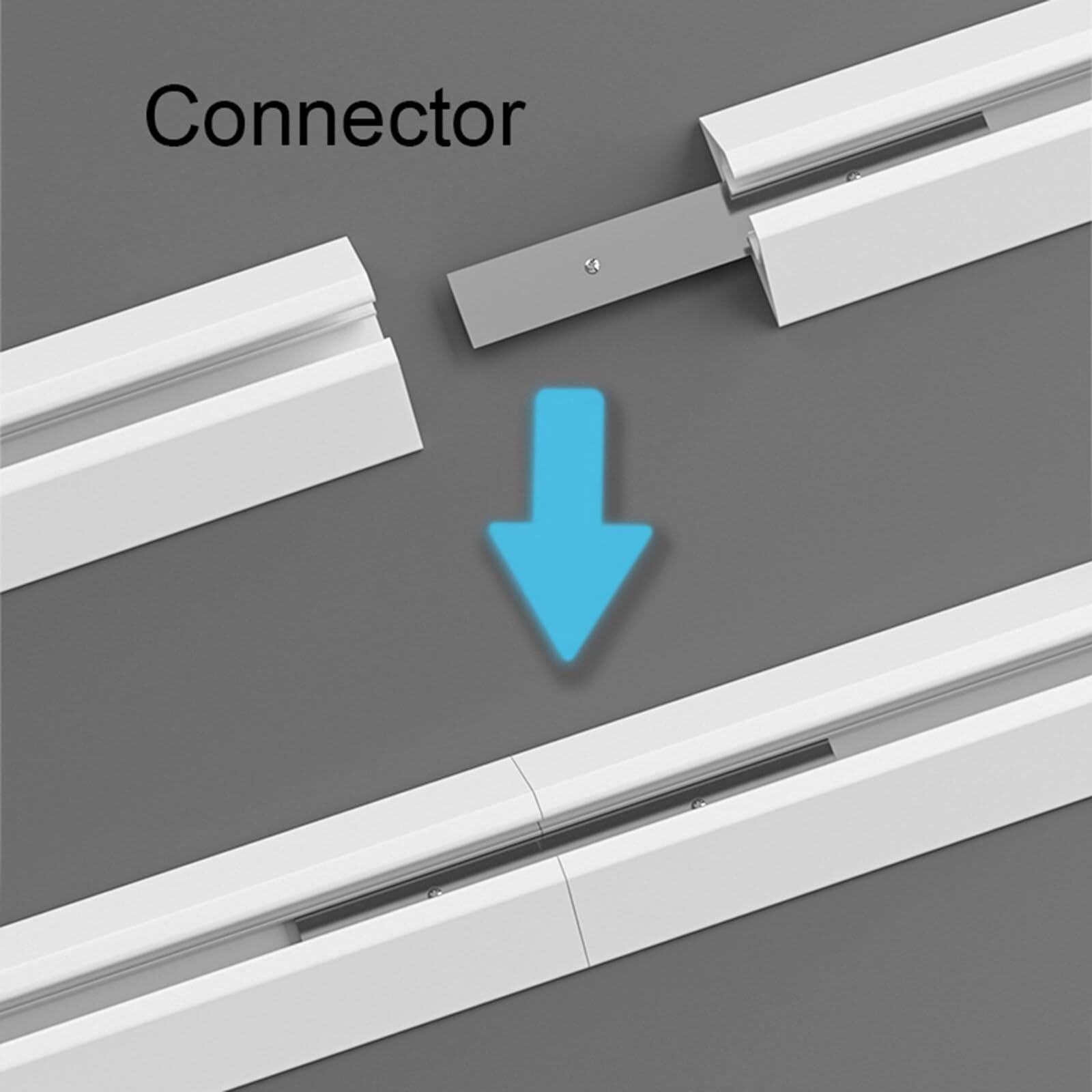 Rail De Plafond en Aluminium pour Rideaux, Rail De Rideau Robuste, Mute Tringle À Rideau Montée Au Plafond, Ensemble De Rails pour Bureau, Salon, Chambre(Blanc,220cm)