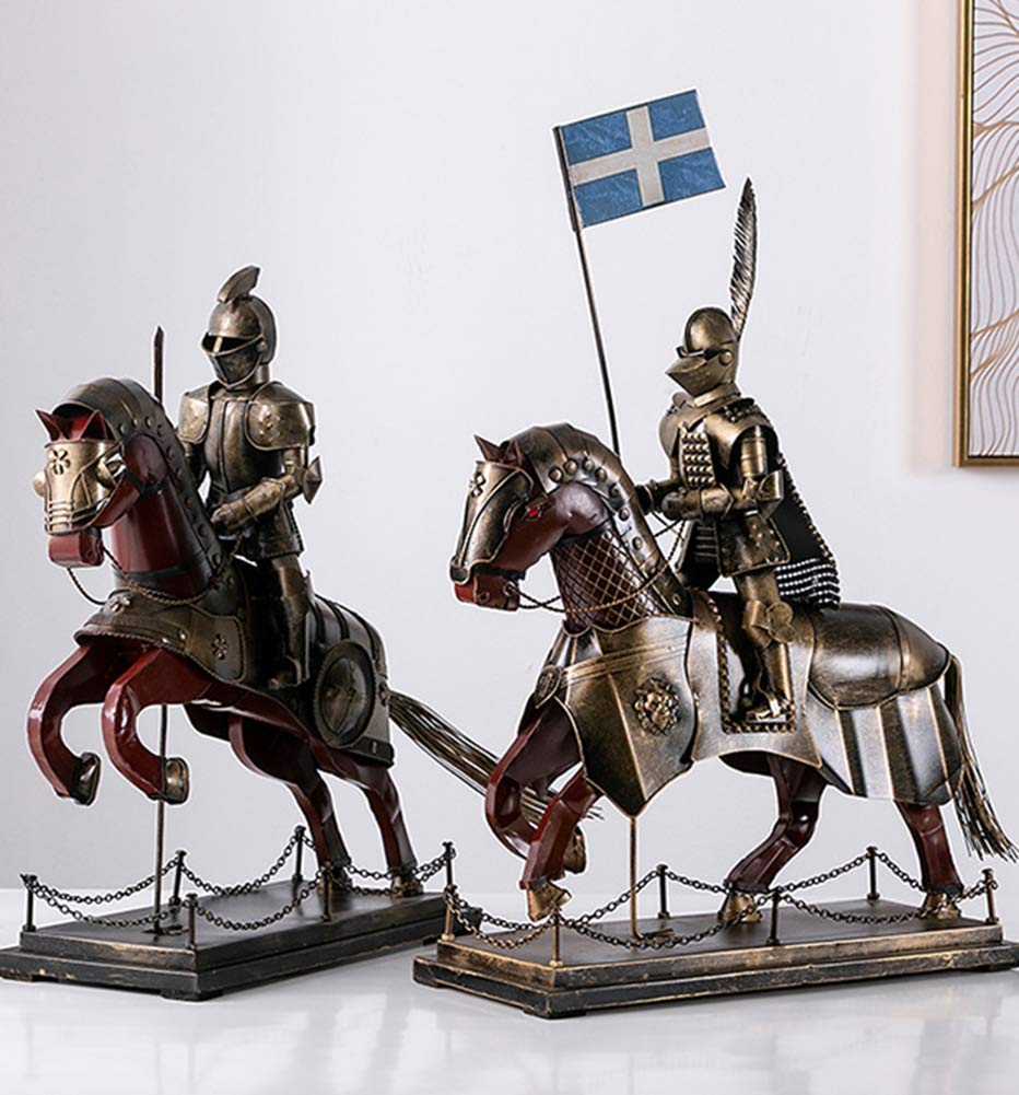 Statua średniowiecznego rycerza, figurka kolekcjonerska templariuszy statua rzeźba figurka model rycerza, B good