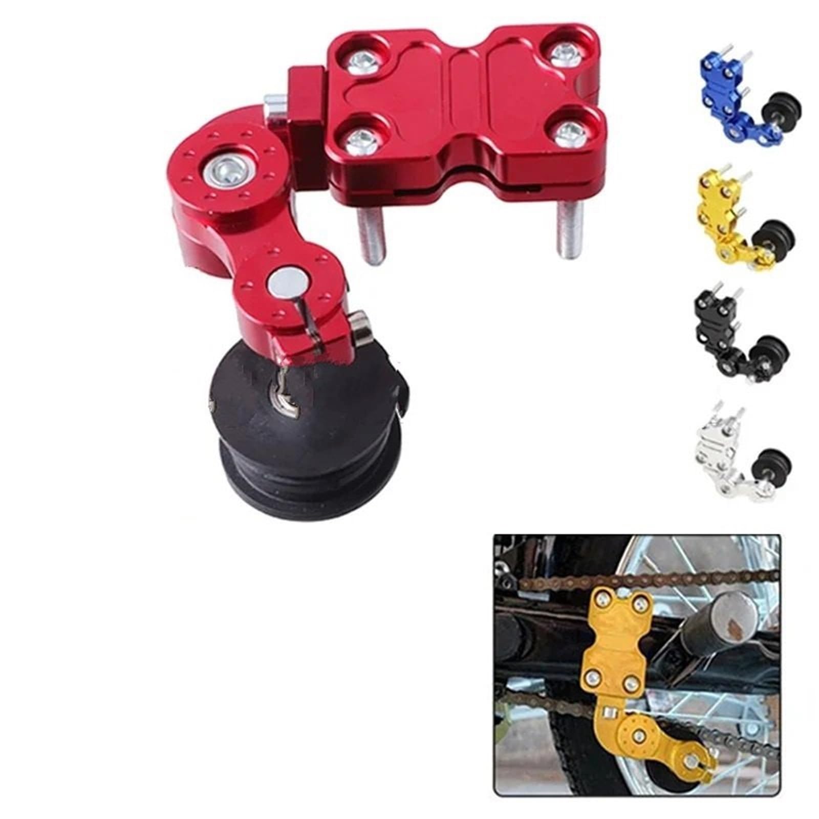 l'allineamento della Catena Per moto Chopper ATV Regolatore automatico tenditore catena tenditore universale in alluminio CNC(A)