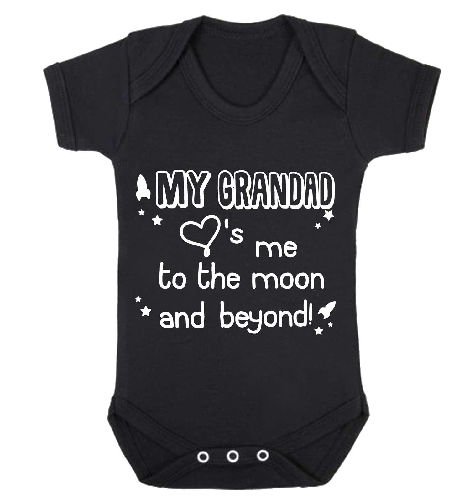 Reality Glitch Black My Grandad Loves Me To The Moon And Beyond Babygrow