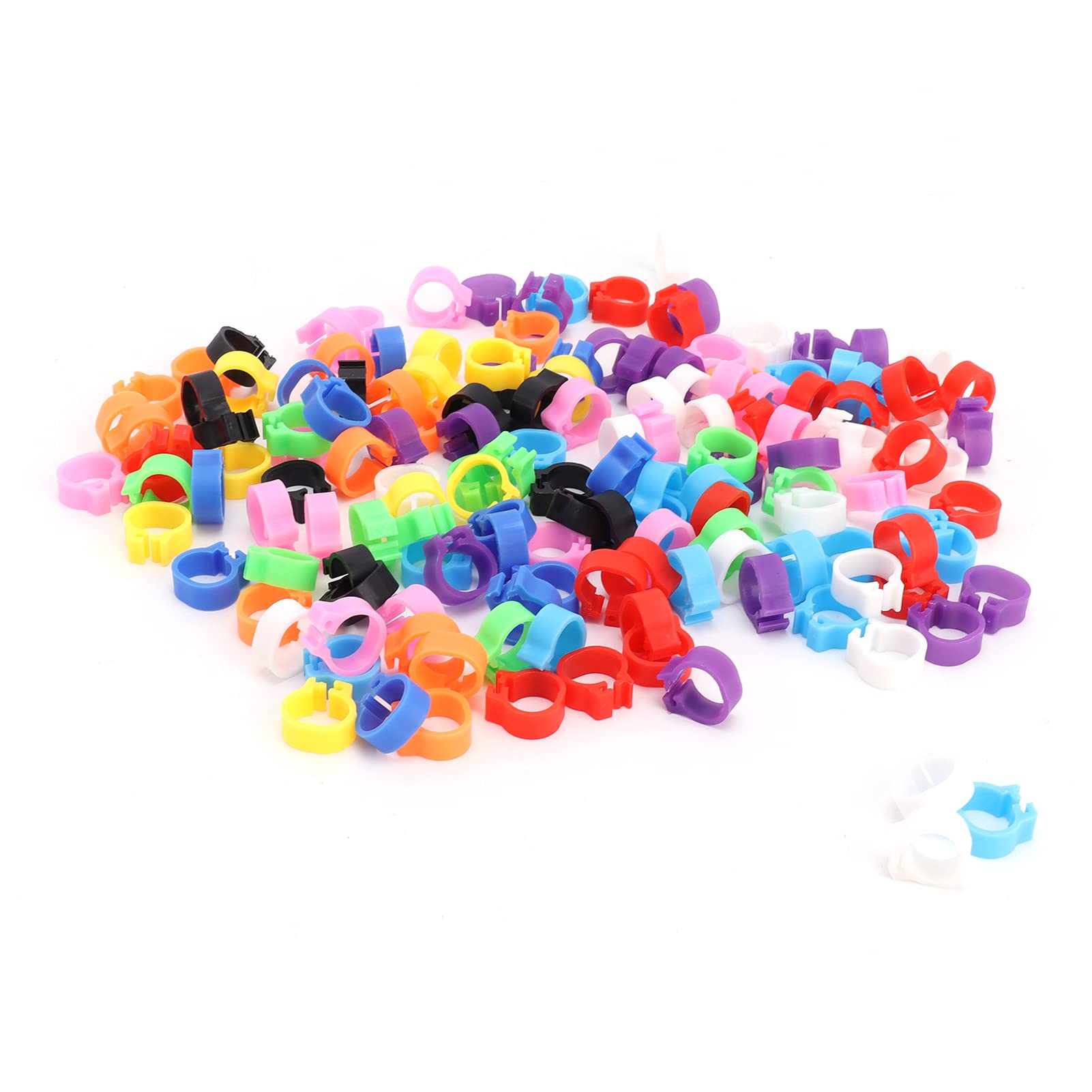 200PCS Pigeons Leg Rings Lightweight Compact Foot Bands Colorful Chicken Ankle Clips for Easy Identification