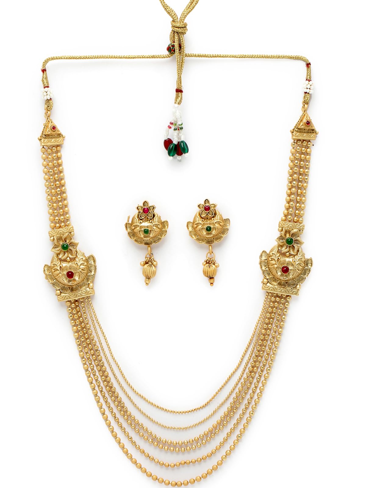 Sukkhi Unique Gold Plated Golden Rani Haar Long Kundan Studded Multistring Necklace Set And Earring | Jewellery Set For Women (NS105743) (B0CBBCMVHP) Amazon Price History, Amazon Price Tracker