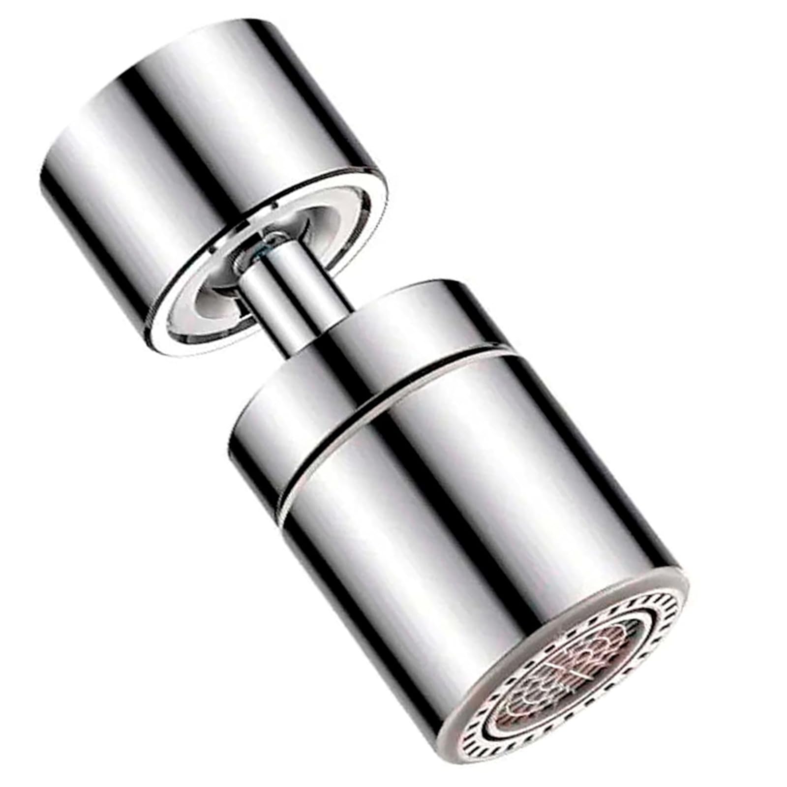 360° Swivel Tap Faucet Aerator, 2-Flow Faucet Tap Aerator, Tap Faucet Attachment Spray with Dual-Function 2 Sprayer, for with Adapter Kit (Silver)