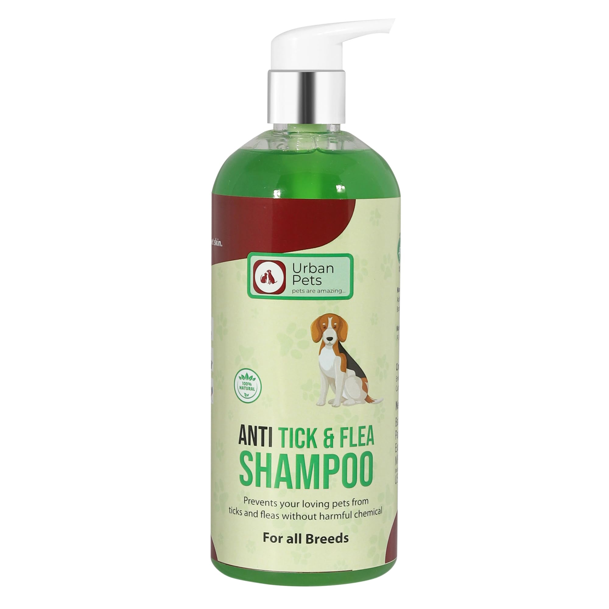 Urban Pets Anti Tick/Flea Shampoo (500ML) pH Balanced | Parabean Free | 100% Natural Ingredients | Removes Ticks/Fleas/Germs/Lice from Gentle wash | No Side Effect | Tried & Tested Formula | GMO Free (B0CJRG87GL) Amazon Price History, Amazon Price Tracker