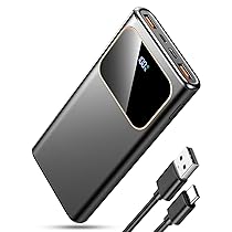 Power Bank 10000mAh, 22.5W Ricarica Rapida Powerbank per iPhone 16, 15, 14, 13, 12, 11 Samsung Xiaomi etc, Leggero Caricatore Portatile con 3A USB-C Ingressi e Uscite Compatibile con Android iOS 2025