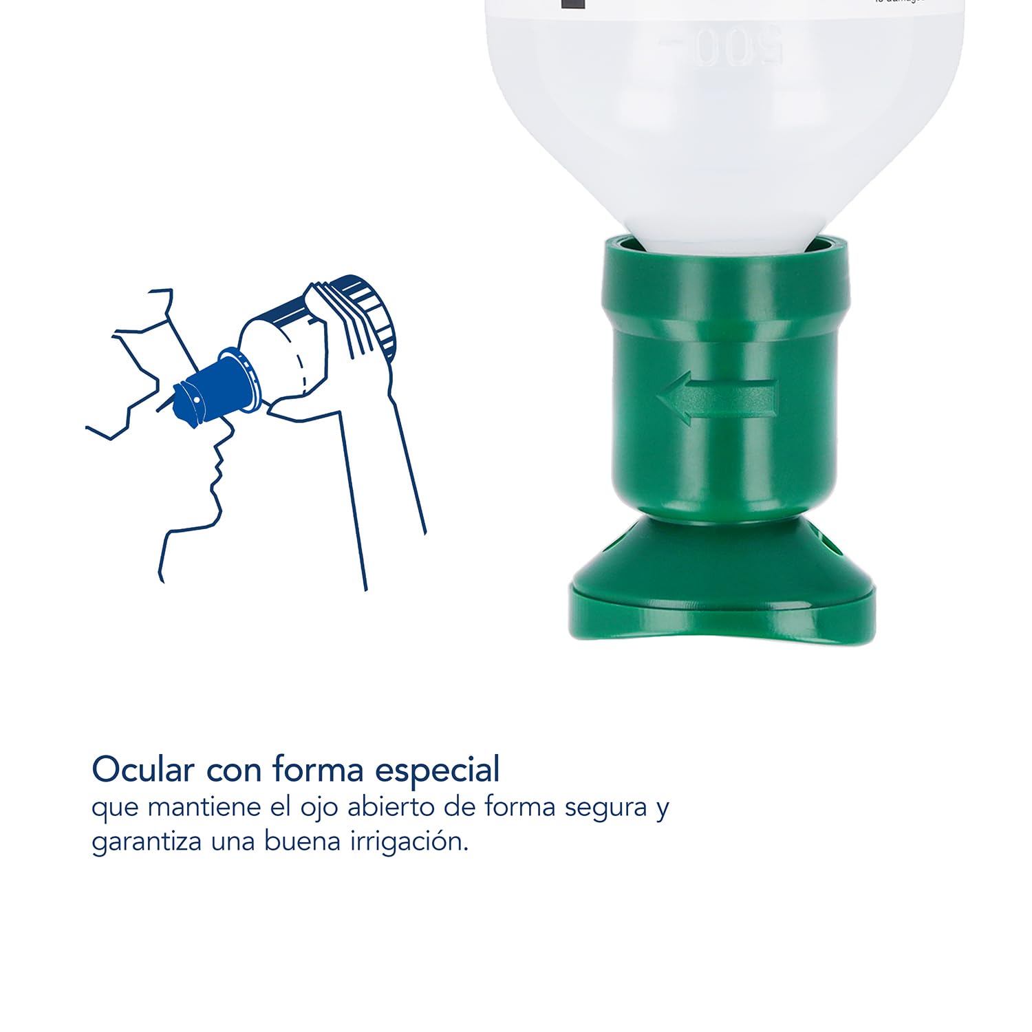 First Aid Only Botella de lavado ocular 500 ml solución cloruro sódico 0,9% Ducha ocular primeros auxilios
