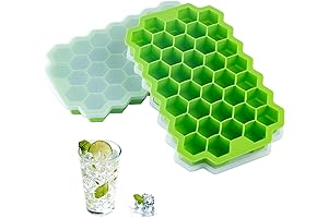 Premium AUSSUA Silicone Ice Cube Trays with Lids