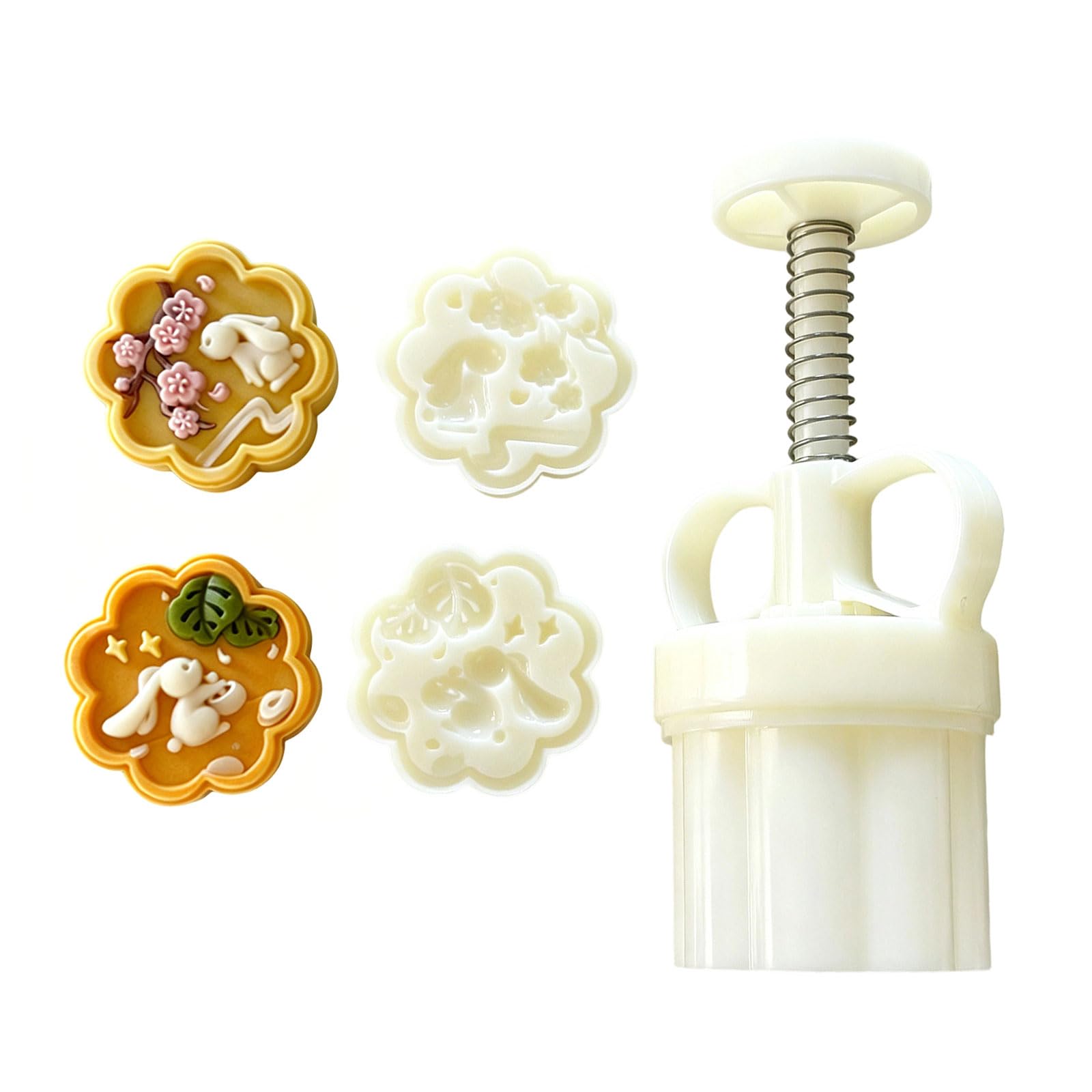 Btgghytr Moons Cake Molds Cookie Stamps Dessert Baking Tool Hand Pressure Chinese Pastries for Celebration and Gatherings Chinese Cultural Baking Tool
