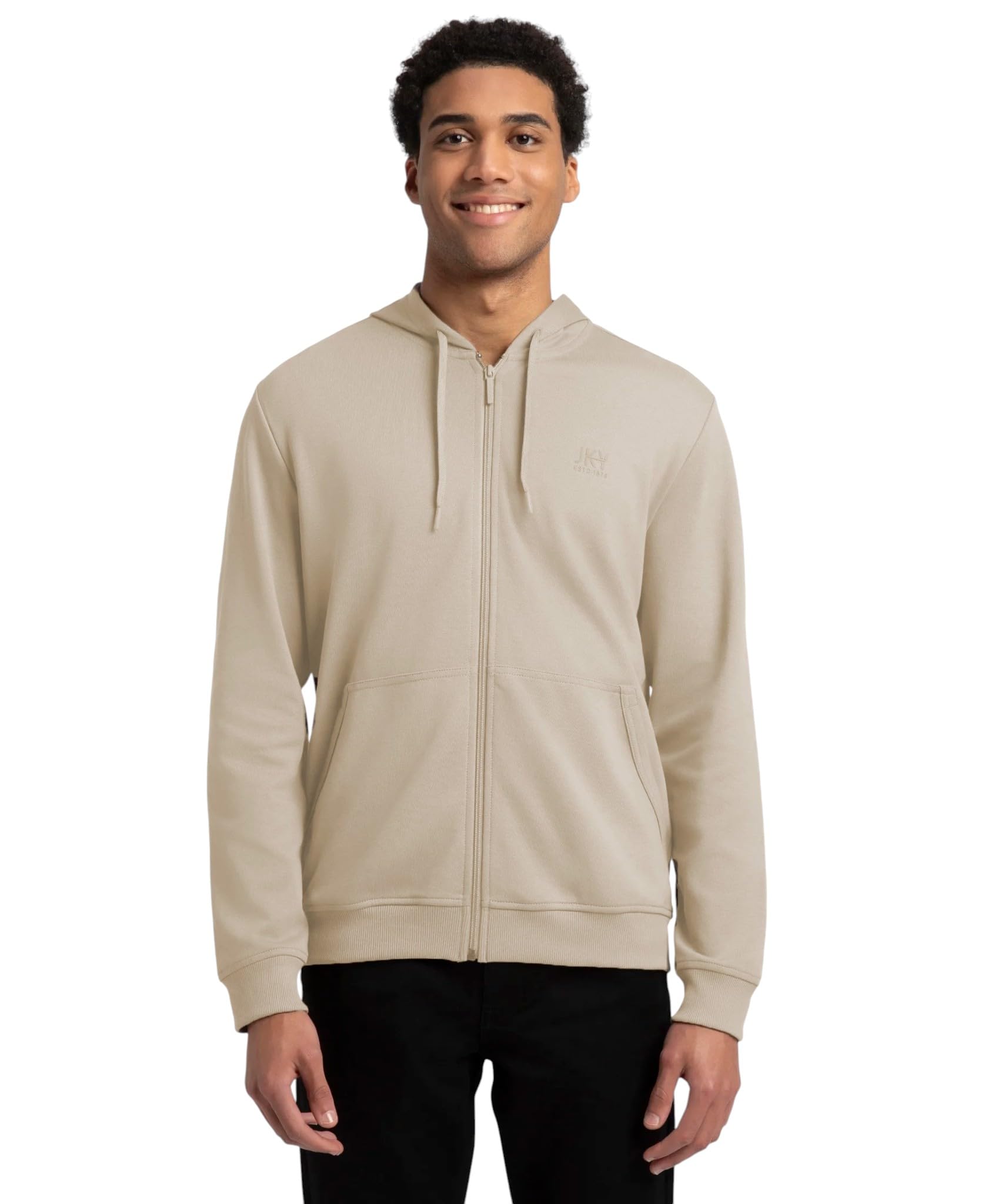 jockey AM61 Men's Super Combed Cotton Rich Pique Fabric Ribbed Cuff Hoodie Jacket-picture-17
