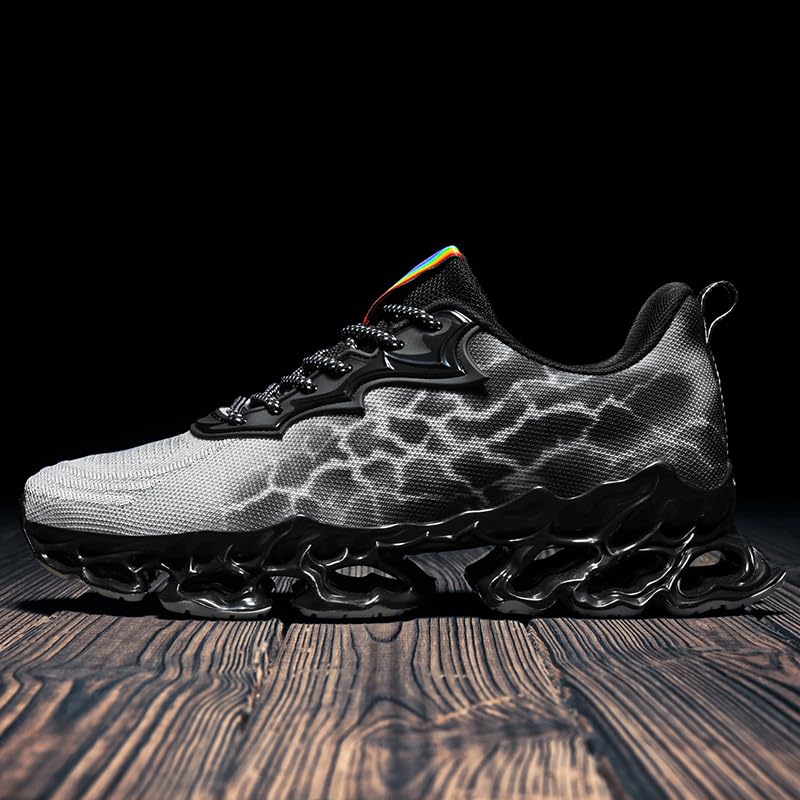 Fashion Sneakers for Men Tennis Running Shoes Mens Trail Running Men's Athletic Blade Shoe Sport Man Red Yellow Black Size2