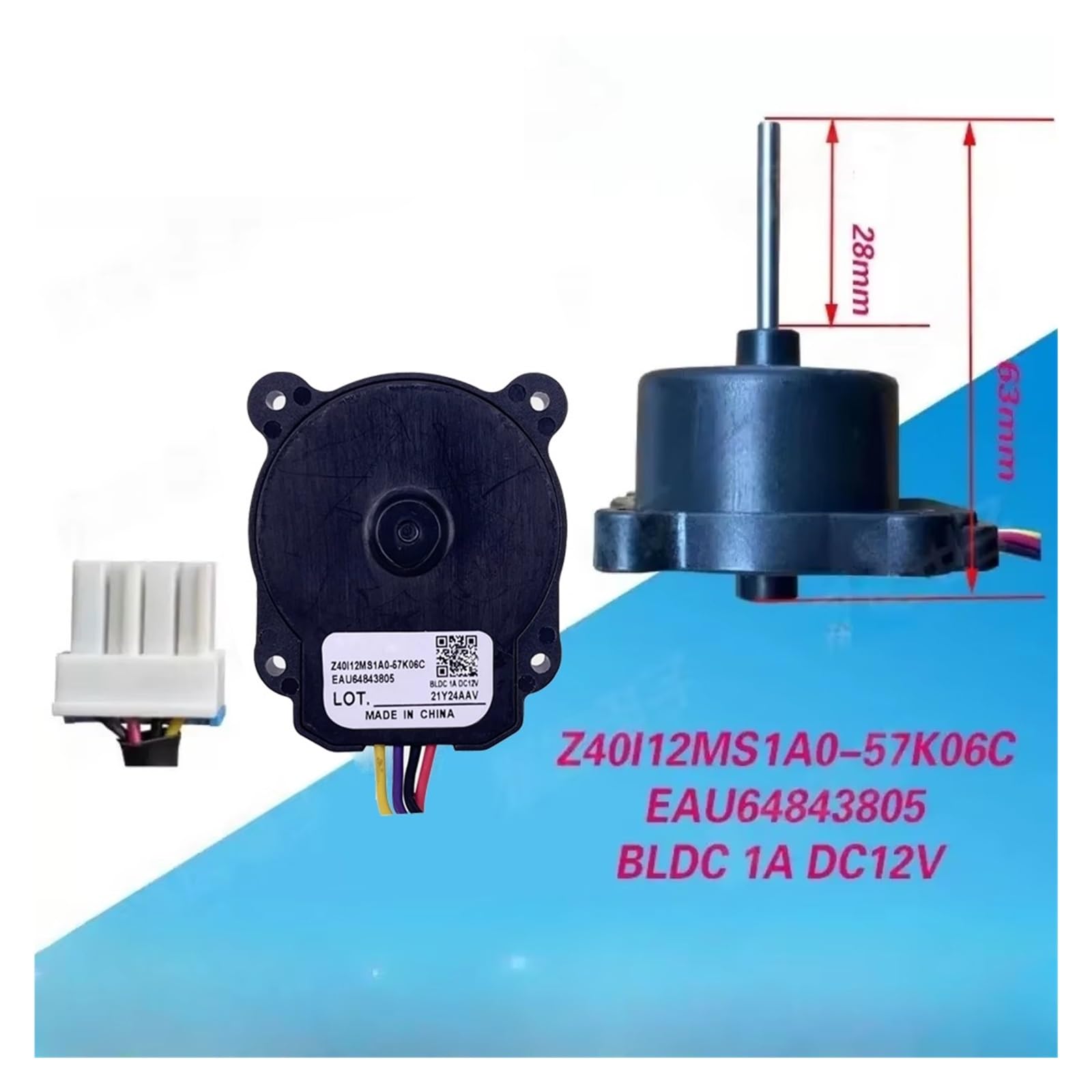 Motor de ventilador de frigorífico EAU64843805, compatible con LG,