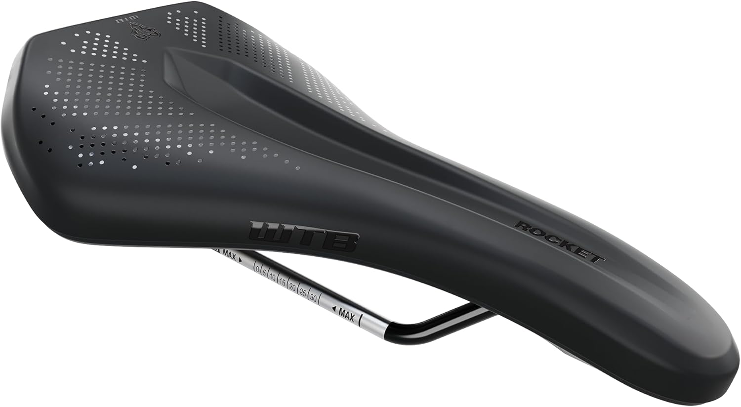 WTB Rocket Mountain Bike Seat (Saddle) - Fusion Form Base - Thick Padding - Handle for Lifting E-Bikes (4 Rail Options)