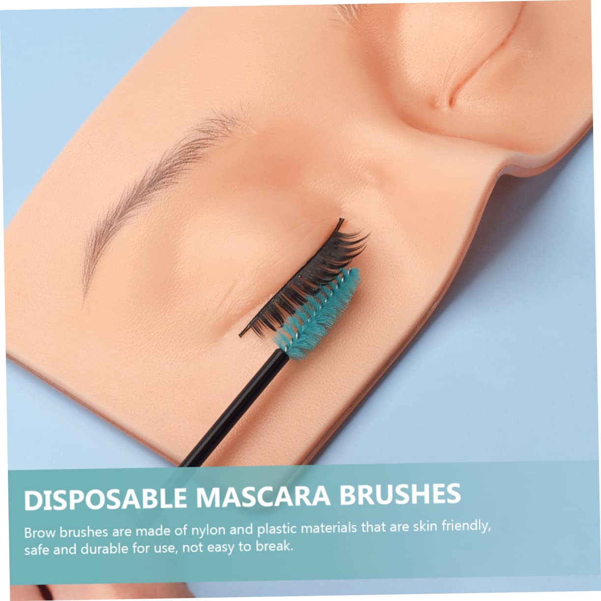 MERRYHAPY 50pcs Disposable Lash Brush Eyebrow Brush Makeup Applicator for Lash Extensions Travel Beauty Salons Easy to Roll Skin-friendly Material