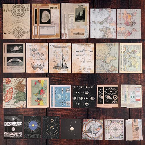 Draupnir 200Pcs Vintage Scrapbooking Stickers Paper Pack - Image 3