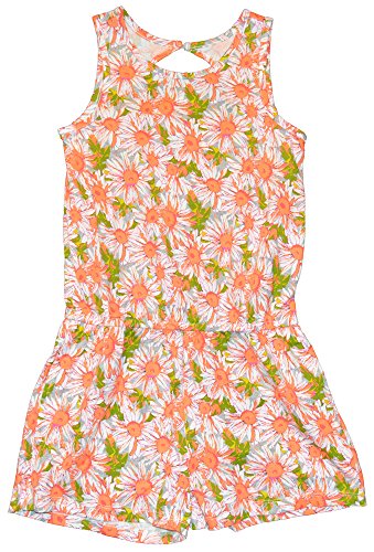 GAP Kids Girls Orange Floral Shorts Romper Small 6 7