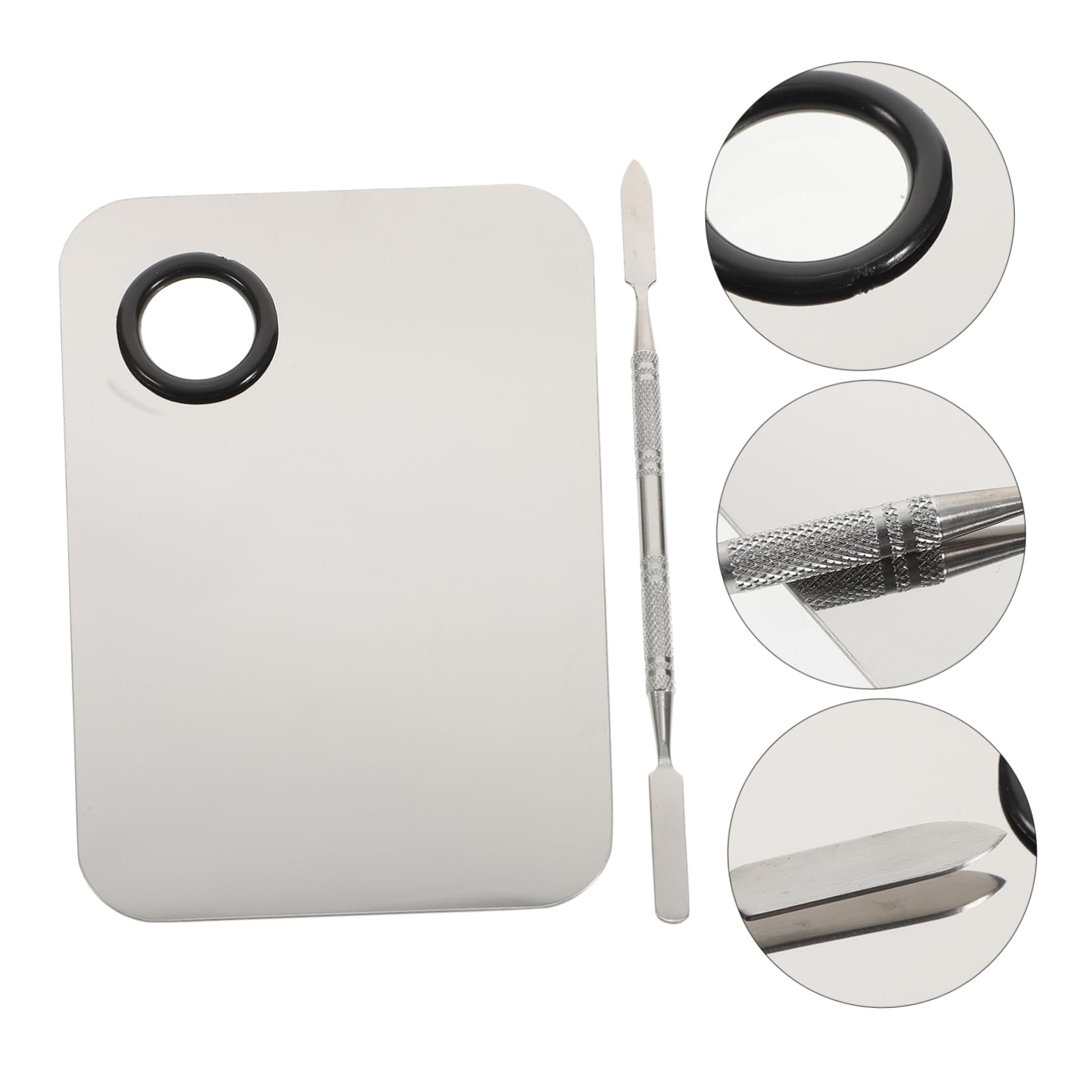 Espátula para Paleta de Maquillaje de Acero Inoxidable Base y Rubor