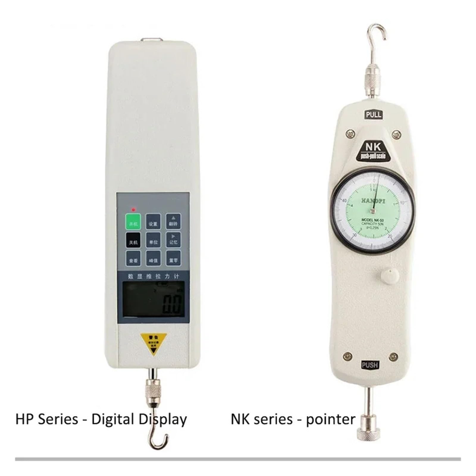 Medidor de Fuerza con Pantalla Digital HLD, máquina de Prueba de presión Universal, Banco de Pruebas, Dispositivo de medición de Fuerza con manivela y Bastidor de Tornillo (B)