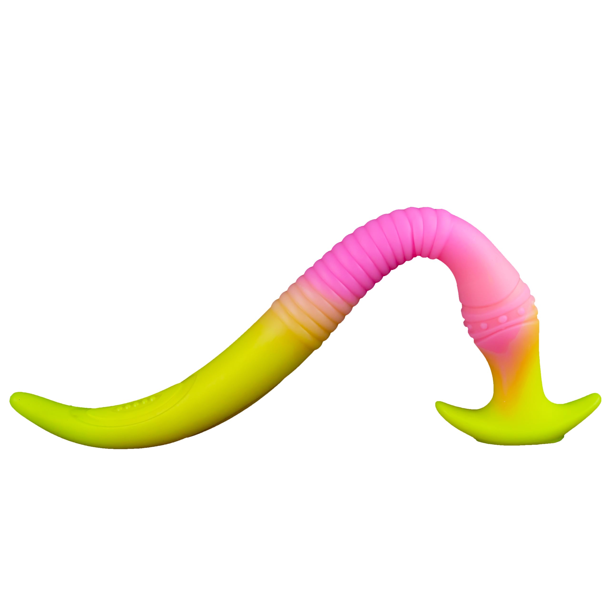 11 Gradient Silicone Octopus Tentacle Dildo Extra-Length Fantasy Anal Toy with Anchor Base Textured Bumps Wearable Long Butt