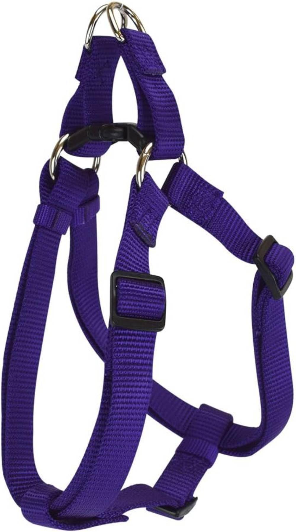 Hamilton Adjustable No Pull Step in Dog Harness, Medium 3/4" x 20-30" for Medium Breed Dogs, Purple