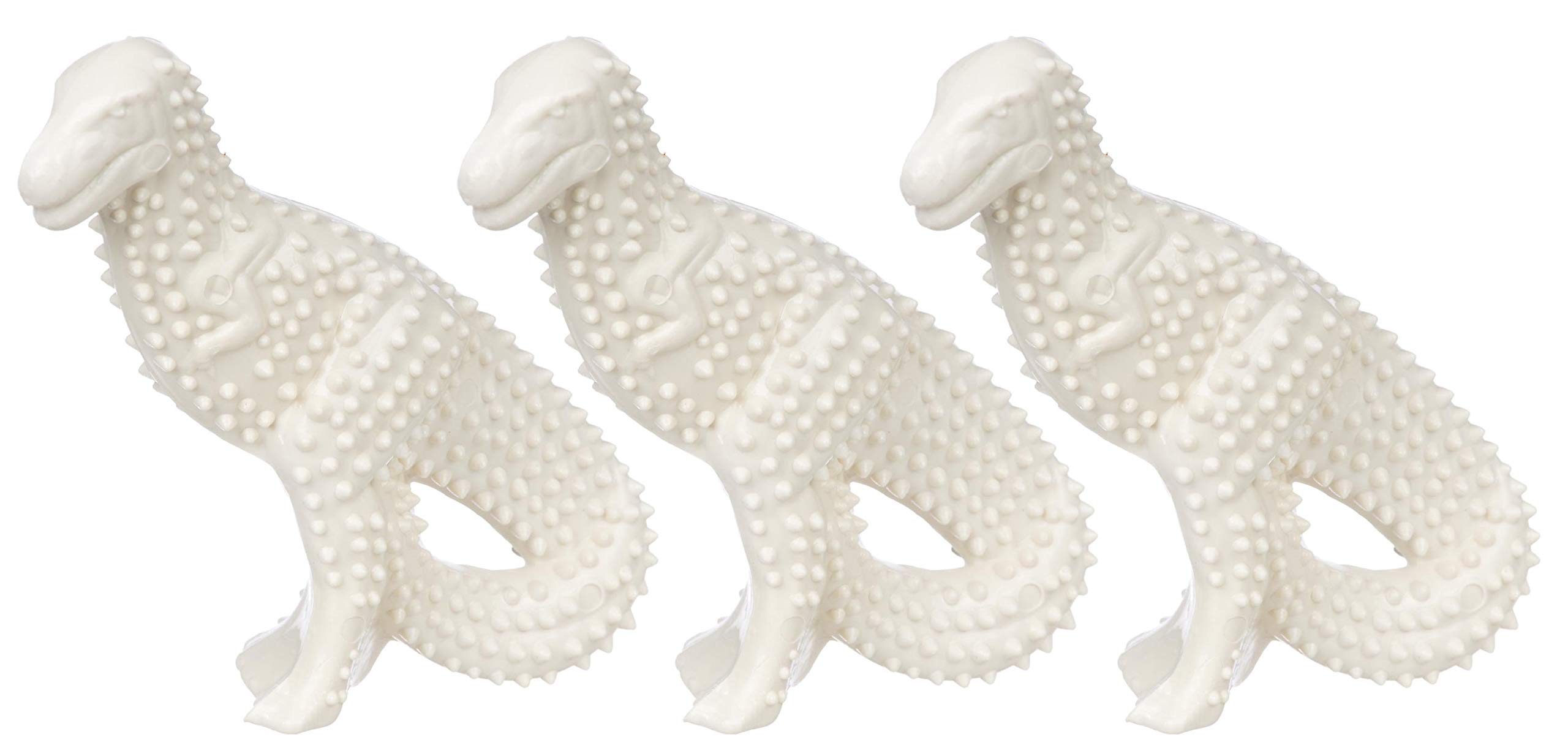 Nylabone Dura Dental Dino - Giocattolo da masticare per cani, 3 pezzi