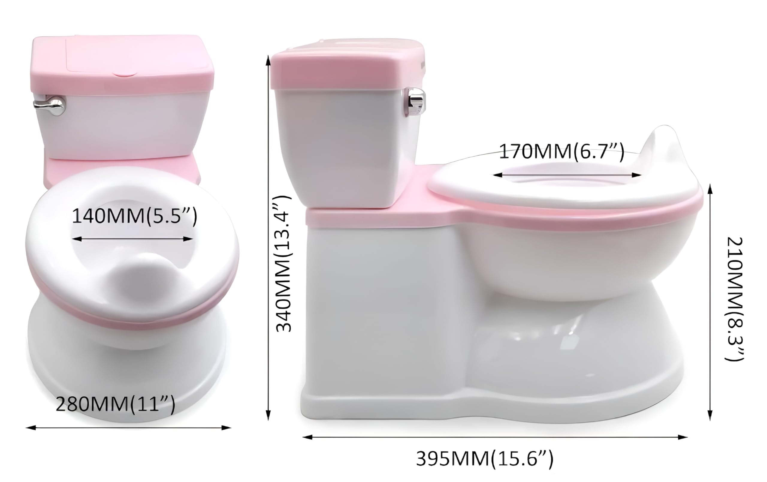BABYBOND Kindertopf für Babys und Kinder mit Spülgeräusch Kindertöpfchen (Rosa)