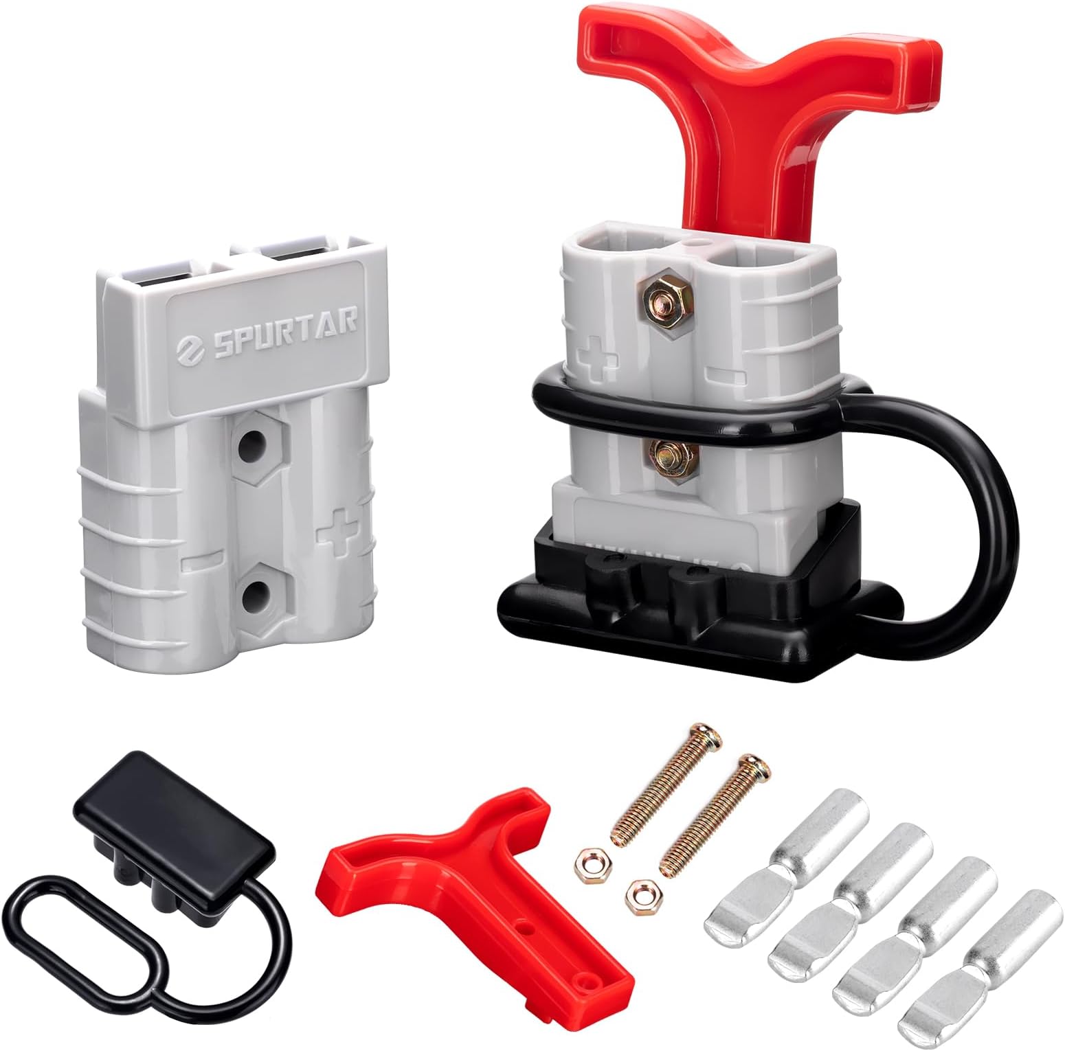 Spurtar 50A 6-12 AWG Battery Quick Connect/Disconnect(2 Pack) Wire Harness Plug