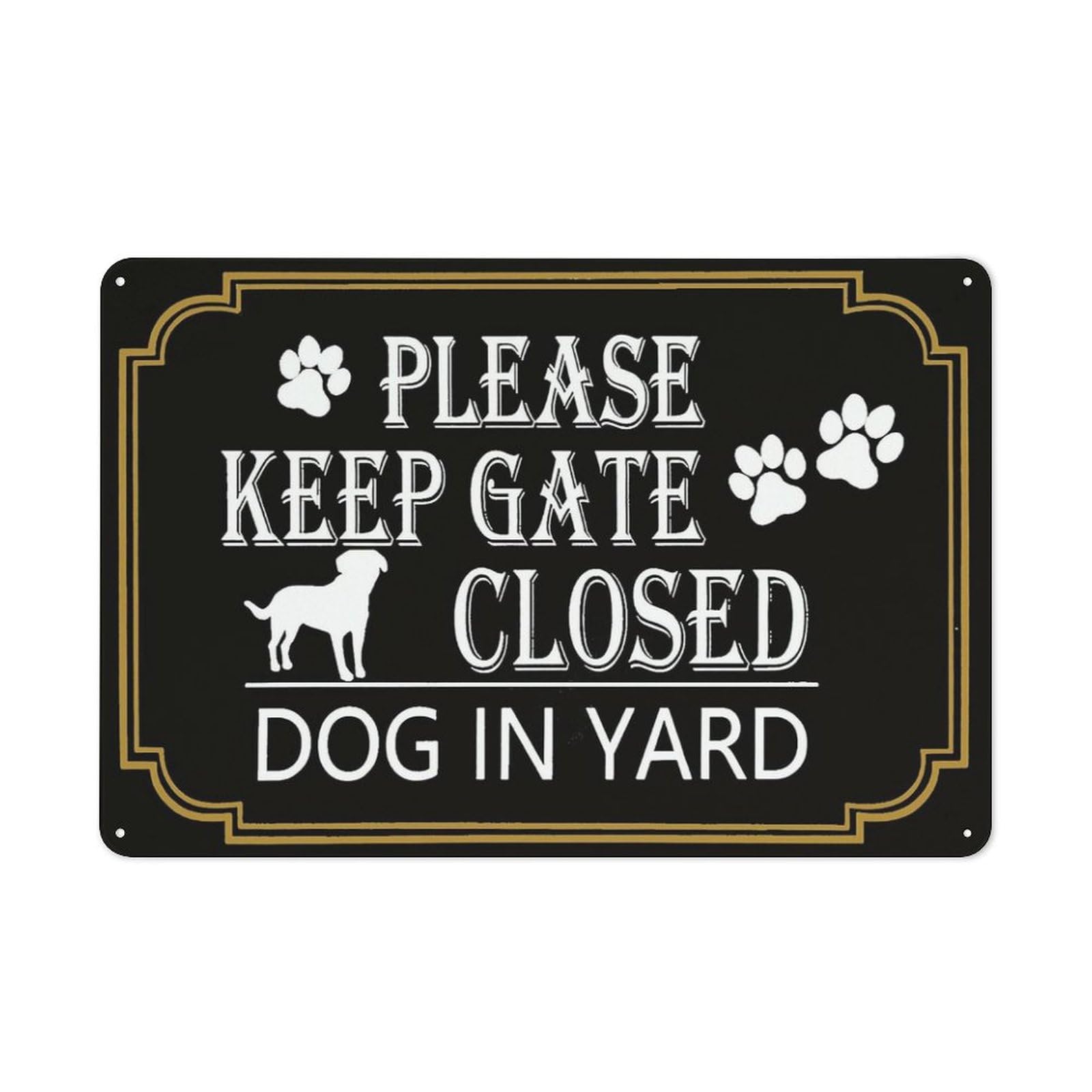 Warning signs Metal Sign Decor Please Keep Gate Closed Dogs in Yard Retro Vintage Metal Tin Signs Safety Warning Sign for Lawn Garden Yard Signs Wall
