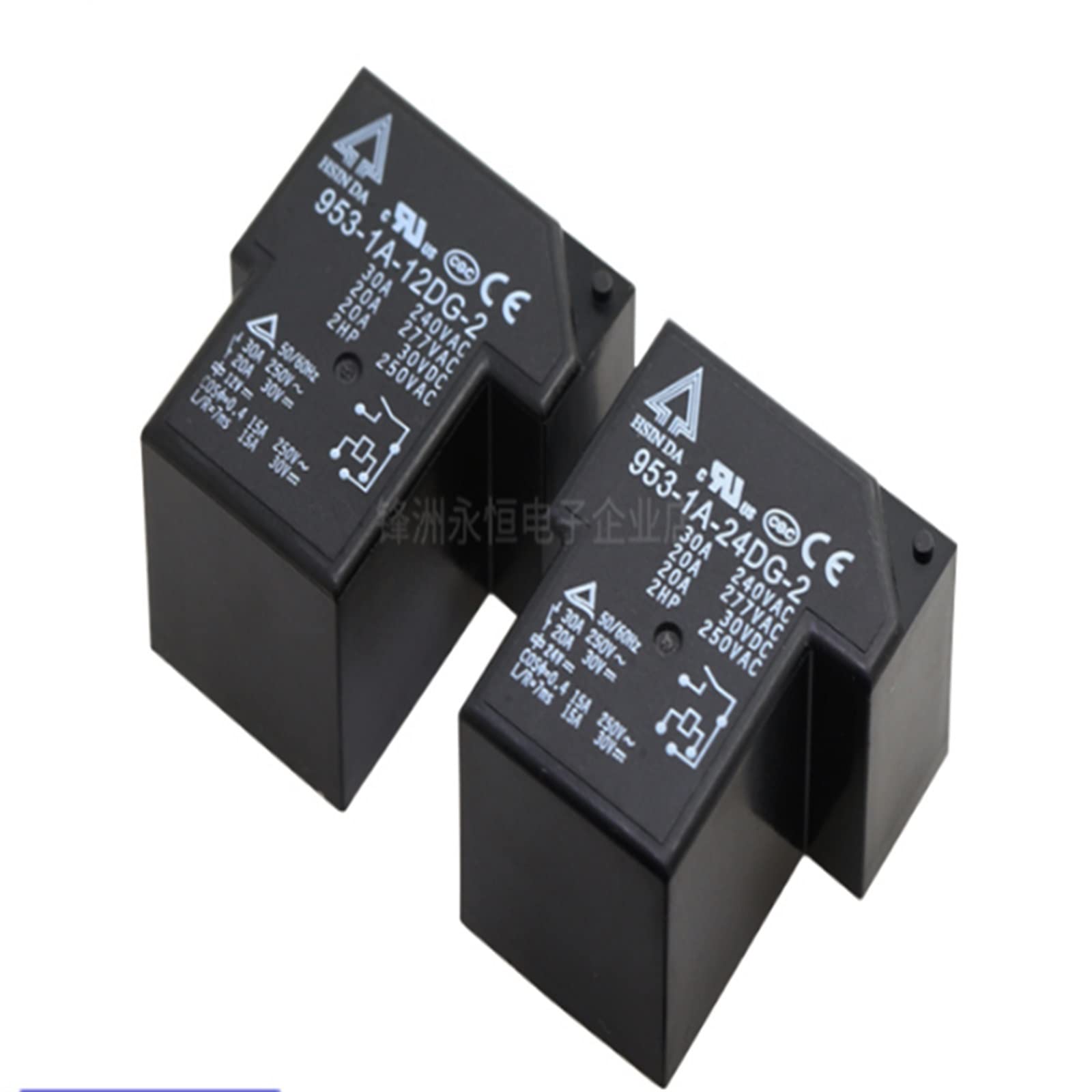 GVBAEPIEO 10PCS/LOT 100% Original Relay 953-1A-12DG-1 12VDC 953-1A-24DG-1 24VDC 953 1A 12DG 1 12V 24V 220VAC 4PIN 30A(953 1A 12DG 1)