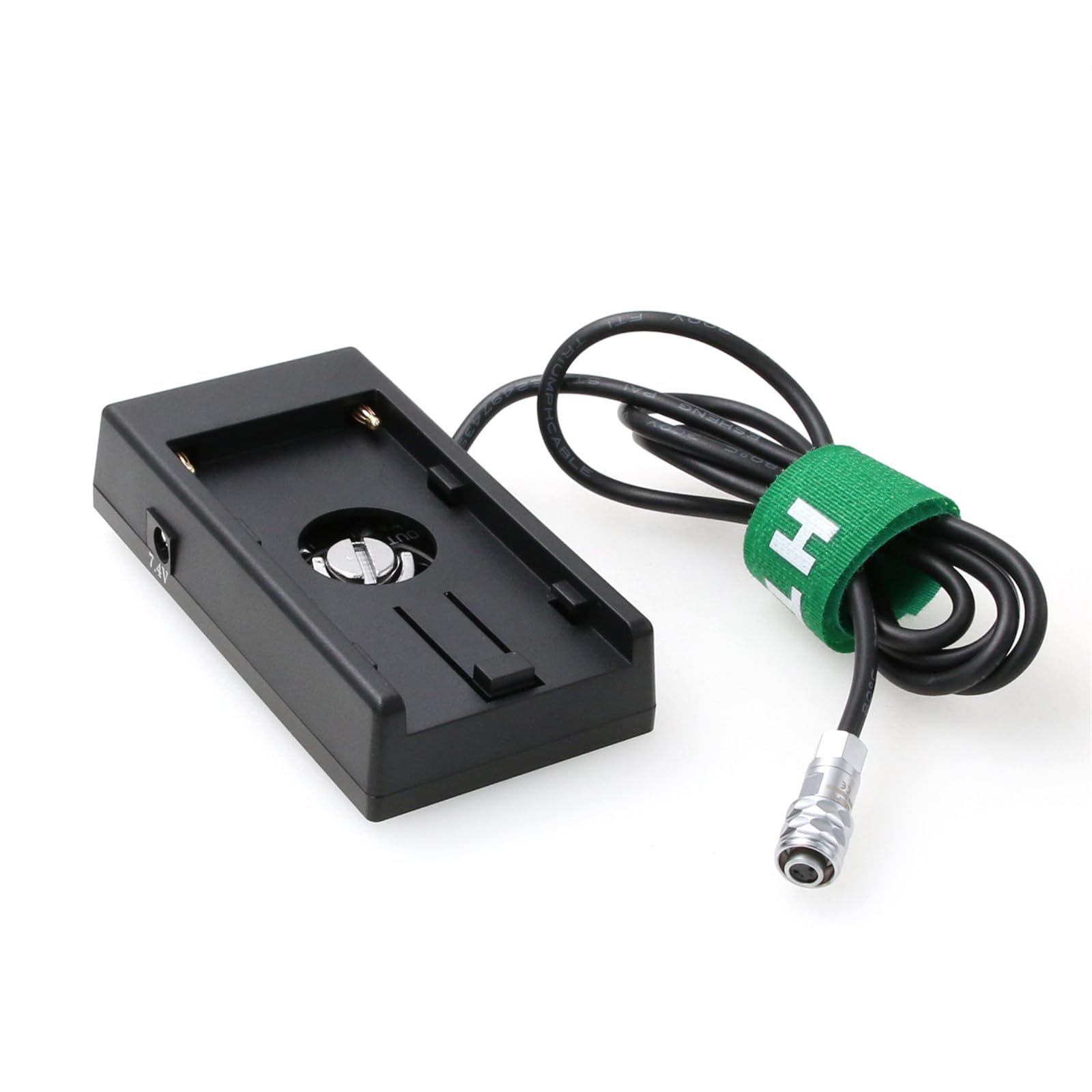 HangTon Adaptador BMPCC 4K 6K NP-F970 a cable de alimentación de 2 pines 12V 7.4V para Blackmagic Pocket Cinema Camera 4k (recto)